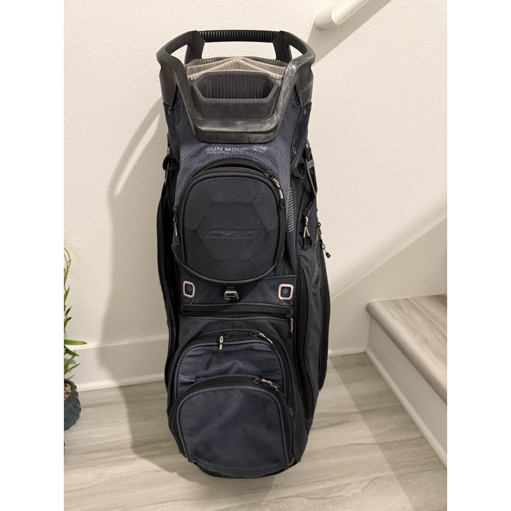 Sun Mountain C-130 5-Way Top Cart Golf Bag for Men - Navy Blue